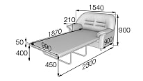 Диван "Премьер" 2х-местный раскладной