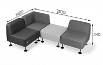 Комплект мебели "Смарт" 3х-местный угловой