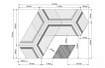 Диван "Оригами" 10-местный модульный