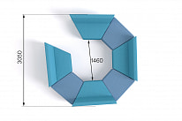 Диван "Оригами" 7-местный модульный