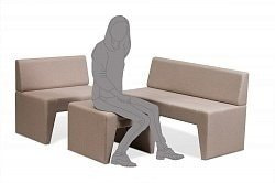 Диван "Кит" 3х-местный угловой со столиком